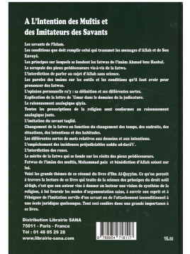 A l'intention des Muftis et des imitateurs des savants - Ibn Al Qayyim - Edition Al Madina