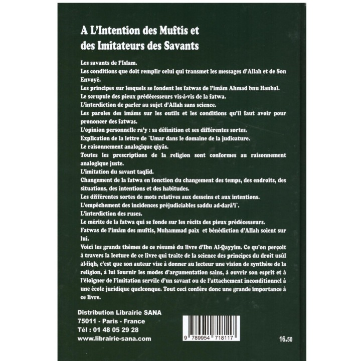A l'intention des Muftis et des imitateurs des savants - Ibn Al Qayyim - Edition Al Madina