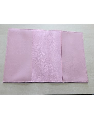 Protège Coran - grande taille 26 x 20 - simili cuir - rose