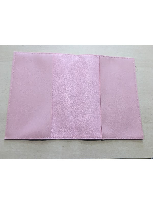 Protège Coran - grande taille 26 x 20 - simili cuir - rose