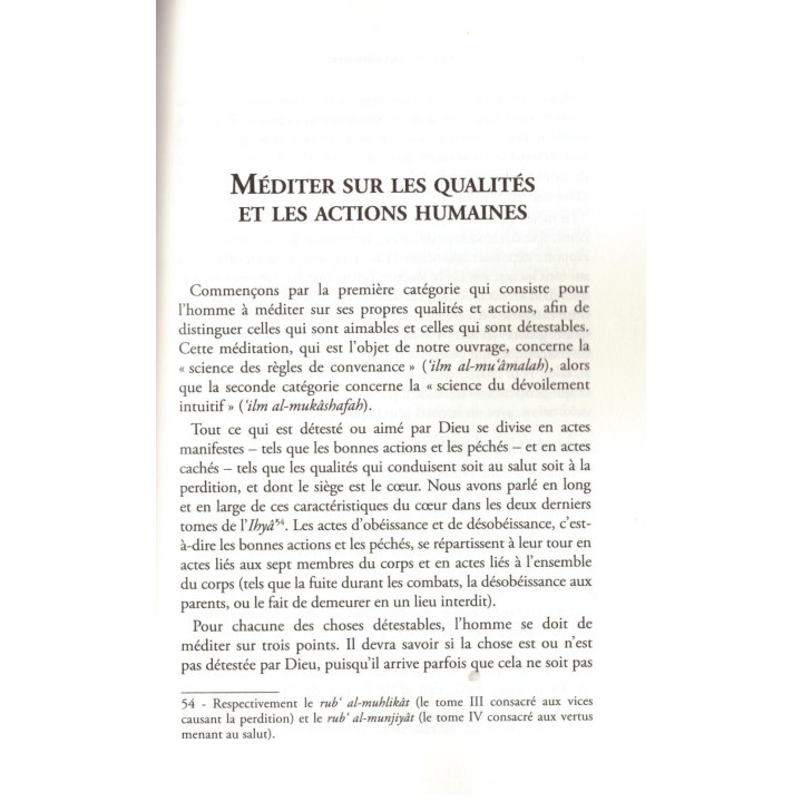 Le livre de la méditation - Al Ghazali - Edition Al Bouraq