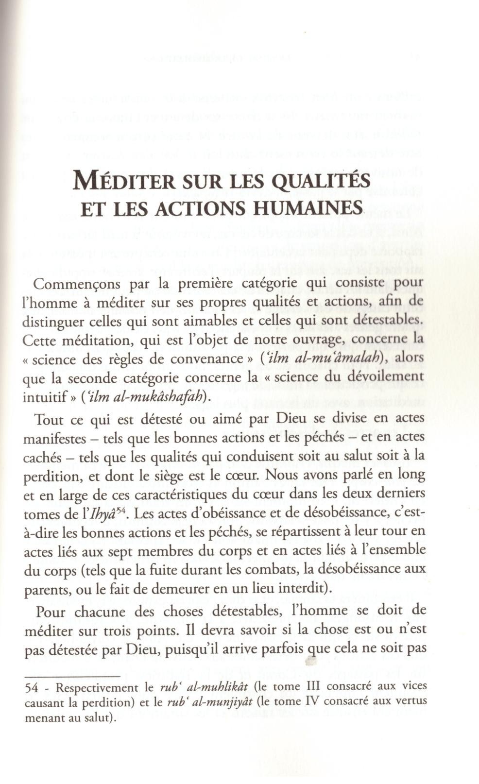 Le livre de la méditation - Al Ghazali - Edition Al Bouraq