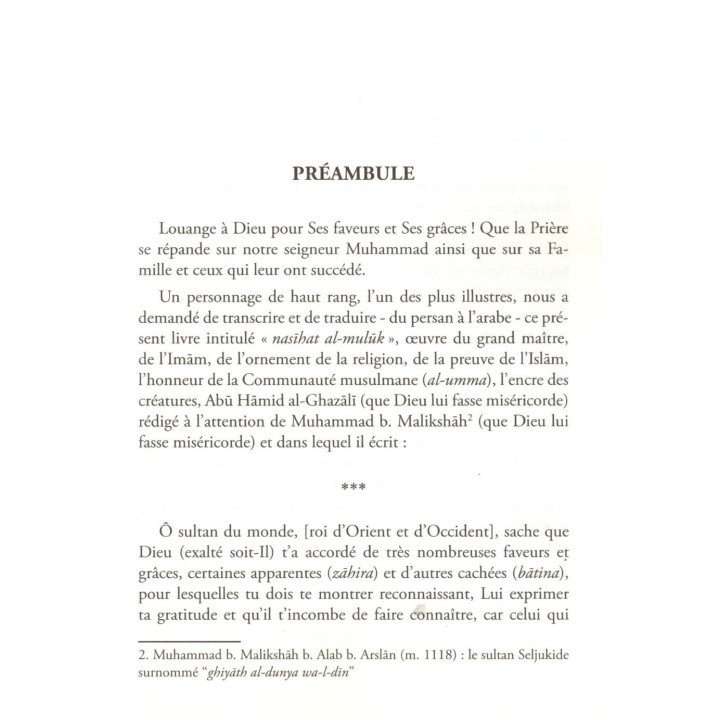 Le miroir du prince et le conseil aux rois - Al Ghazali - Edition Al Bouraq