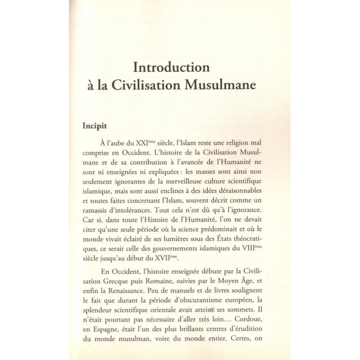 Introduction à la civilisation musulmane - Mustayeen Ahmed Khan - Edition Al Bouraq