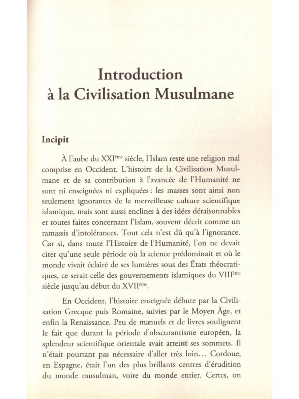 Introduction à la civilisation musulmane - Mustayeen Ahmed Khan - Edition Al Bouraq