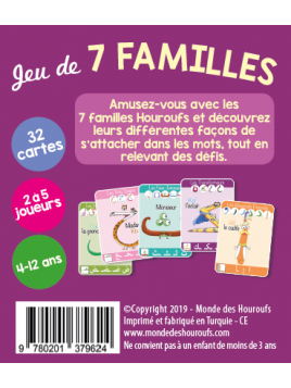 Jeu de 7 familles Le Monde Merveilleux des Houroufs - Sonia Tireche