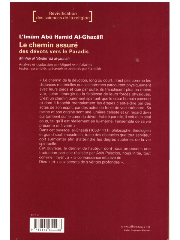 Le chemin assuré des dévots vers le Paradis - Al Ghazali - Edition Al Bouraq