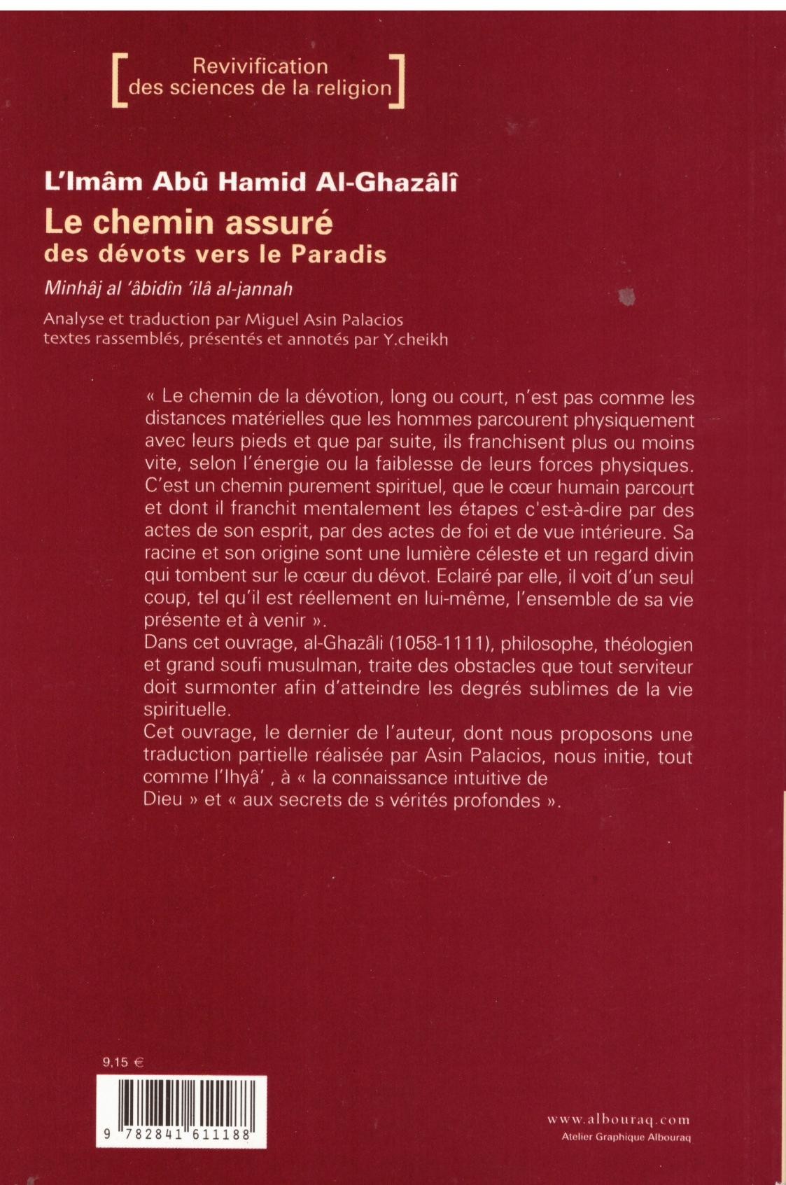 Le chemin assuré des dévots vers le Paradis - Al Ghazali - Edition Al Bouraq