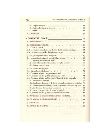 Le Halâl, Spiritualité Connaissance et éthique - Mostafa Brahami - Edition Al Bouraq