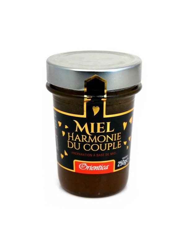 Miel "Harmonie du Couple" (250g) avec ingrédients Bio : Graine de Nigelle , Maca, Guarana et Ginseng
