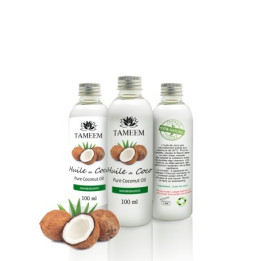Huile de coco 100% pure et naturelle  - 100ml - Tameem