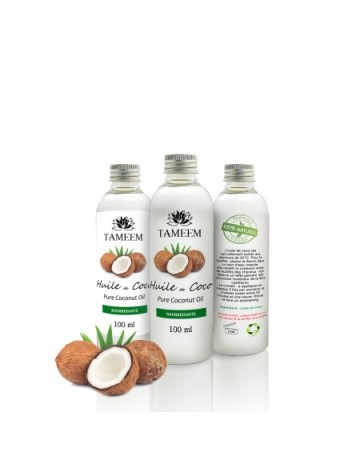 Huile de coco 100% pure et naturelle  - 100ml - Tameem