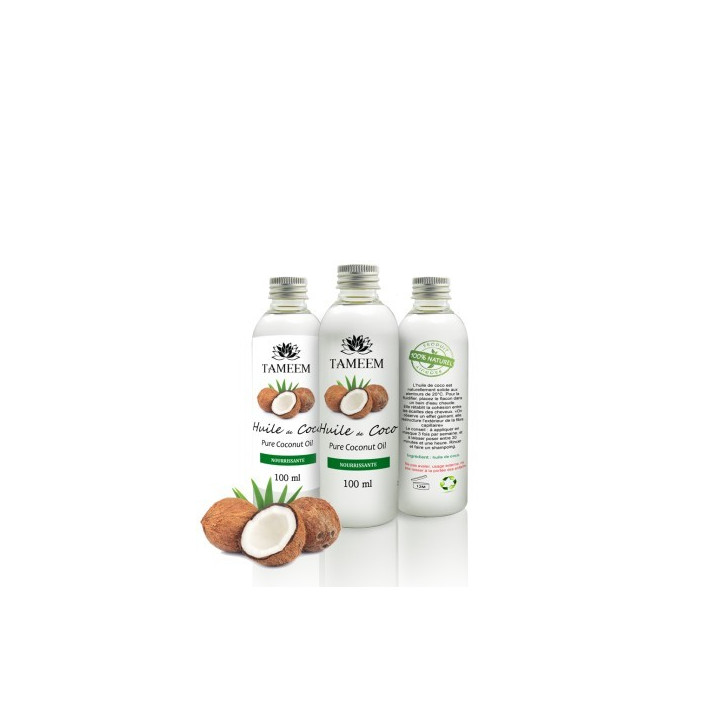 Huile de coco 100% pure et naturelle  - 100ml - Tameem