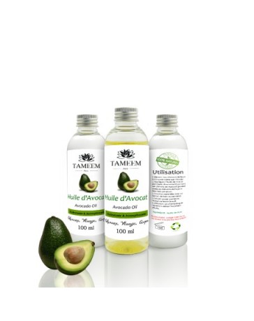 Huile d'avocat 100% pure et naturelle  - 100ml - Tameem
