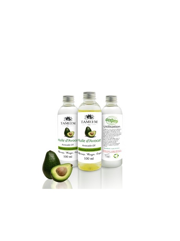 Huile d'avocat 100% pure et naturelle  - 100ml - Tameem
