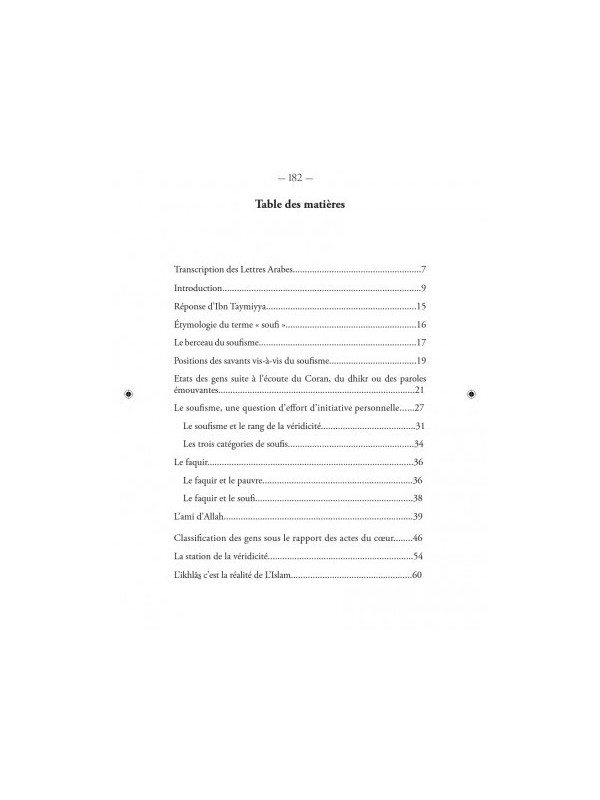 Les Voies du Cheminement Spirituel - Ibn Taymiyyah - Al Bayyinah