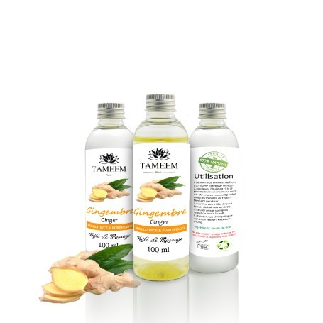 Huile de Gingembre 100% pure et naturelle  - 100ml - Tameem