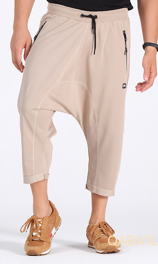 Sarouel Pantacourt Léger - Beige - Qabail