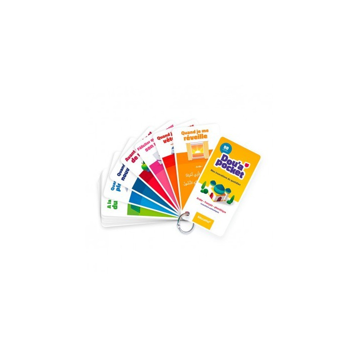 DOU’A POCKET - 50 jolies cartes d’invocations (Arabe, Français & Phonétique) - Educatfal