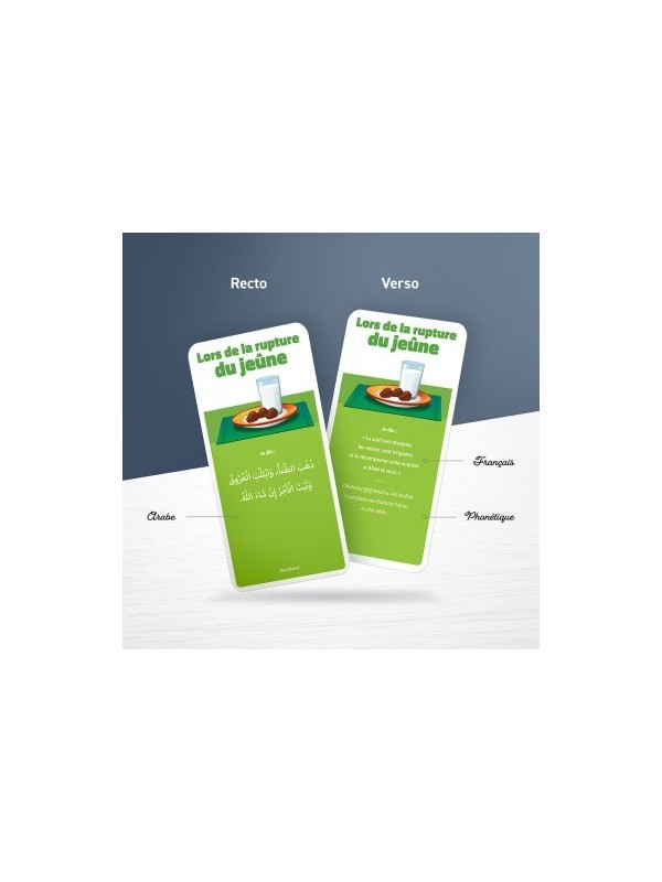 DOU’A POCKET - 50 jolies cartes d’invocations (Arabe, Français & Phonétique) - Educatfal