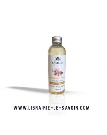 Huile d'amande douce 100% pure et naturelle  - 100ml - Tameem