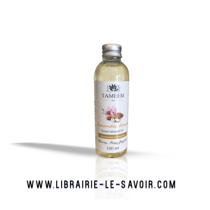 Huile d'amande douce 100% pure et naturelle  - 100ml - Tameem
